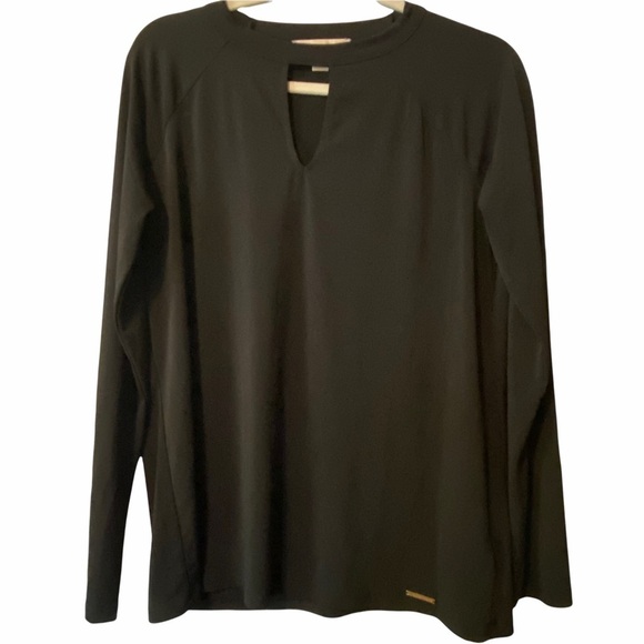 Michael Michael Kors black keyhole blouse medium - Picture 1 of 8